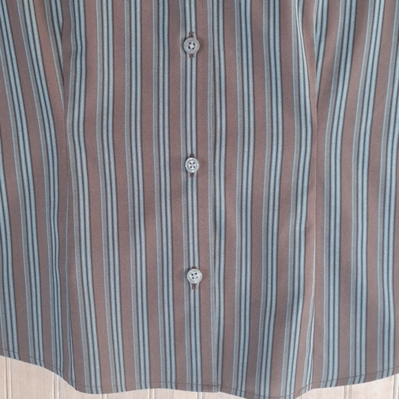 NEW Eddie Bauer Petite Wrinkle-Resistant Stretch Button Up Shirt Cotton Striped - Picture 6 of 11